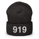 919 Raleigh NC Area Code Cuffed Beanie