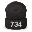 734 Ann Arbor Mi Area Code Cuffed Beanie