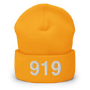 919 Raleigh NC Area Code Cuffed Beanie