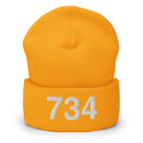 734 Ann Arbor Mi Area Code Cuffed Beanie