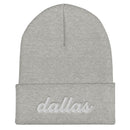 Cursive Dallas TX Cuffed Beanie