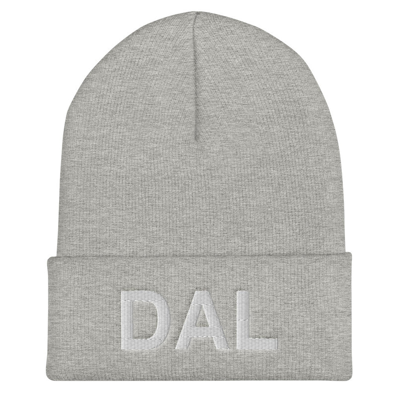 DAL Dallas Airport Code Cuffed Beanie