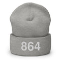 864 Greenville SC Area Code Cuffed Beanie