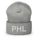 PHL Philadelphia Airport Code Cuffed Beanie