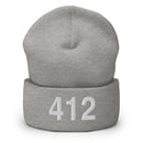 412 Pittsburgh Area Code Cuffed Beanie