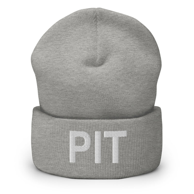 PIT Pittsburgh Airport Code Cuffed Beanie
