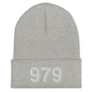 979 College Station Area Code Cuffed Beanie