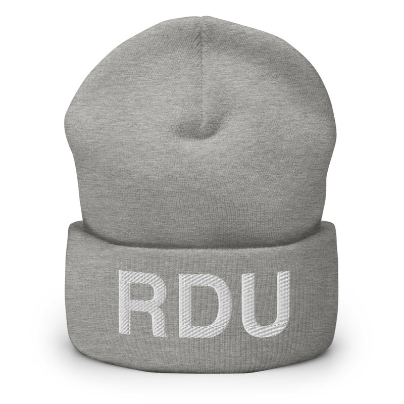 RDU Raleigh NC Airport Code Cuffed Beanie