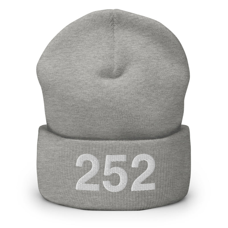 252 Outer Banks NC Area Code Cuffed Beanie