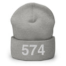 574 South Bend IN Area Code Cuffed Beanie