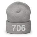 706 Athens GA Area Code Cuffed Beanie