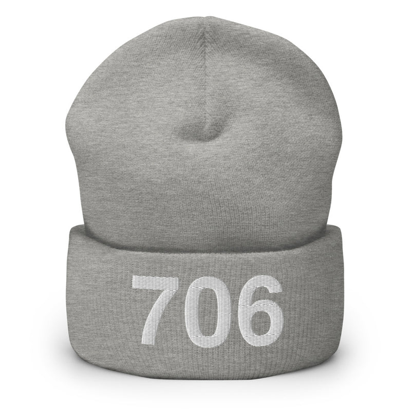 706 Athens GA Area Code Cuffed Beanie