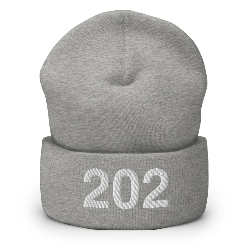 202 Washington DC Area Code Cuffed Beanie