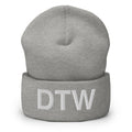 DTW Detroit MI Airport Code Cuffed Beanie