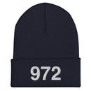 972 Dallas Area Code Cuffed Beanie