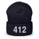 412 Pittsburgh Area Code Cuffed Beanie