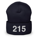215 Philadelphia Area Code Cuffed Beanie