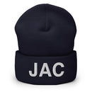 JAC Jackson Hole Airport Code Cuffed Beanie