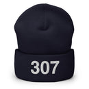 307 Wyoming Area Code Cuffed Beanie