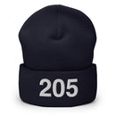 205 Alabama Area Code Cuffed Beanie