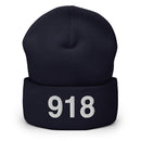 918 Tulsa Area Code Cuffed Beanie
