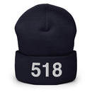 518 Upstate NY Area Code Cuffed Beanie