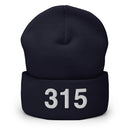 315 Upstate NY Area Code Cuffed Beanie