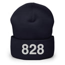 828 Asheville NC Area Code Cuffed Beanie