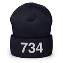 734 Ann Arbor Mi Area Code Cuffed Beanie