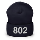 802 Vermont Area Code Cuffed Beanie
