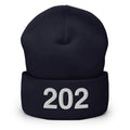 202 Washington DC Area Code Cuffed Beanie