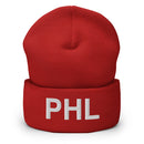 PHL Philadelphia Airport Code Cuffed Beanie
