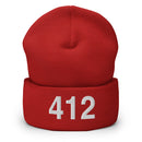 412 Pittsburgh Area Code Cuffed Beanie