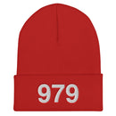979 College Station Area Code Cuffed Beanie