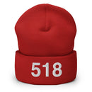 518 Upstate NY Area Code Cuffed Beanie