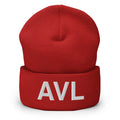 AVL Asheville NC Airport Code Cuffed Beanie