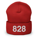 828 Asheville NC Area Code Cuffed Beanie