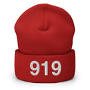 919 Raleigh NC Area Code Cuffed Beanie