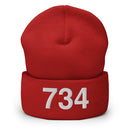 734 Ann Arbor Mi Area Code Cuffed Beanie
