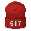 517 Lansing MI Area Code Cuffed Beanie