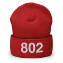 802 Vermont Area Code Cuffed Beanie