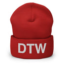 DTW Detroit MI Airport Code Cuffed Beanie