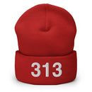 313 Detroit Mi Area Code Cuffed Beanie