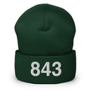 843 Charleston SC Area Code Cuffed Beanie
