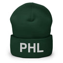 PHL Philadelphia Airport Code Cuffed Beanie