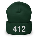 412 Pittsburgh Area Code Cuffed Beanie