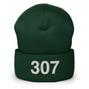 307 Wyoming Area Code Cuffed Beanie