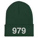 979 College Station Area Code Cuffed Beanie