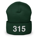 315 Upstate NY Area Code Cuffed Beanie