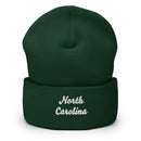 Cursive North Carolina Cuffed Beanie